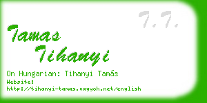 tamas tihanyi business card